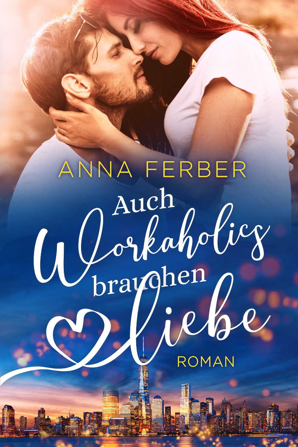 Buchcover Design Liebesroman Auch Workaholics brauchen Liebe von Anna Ferber