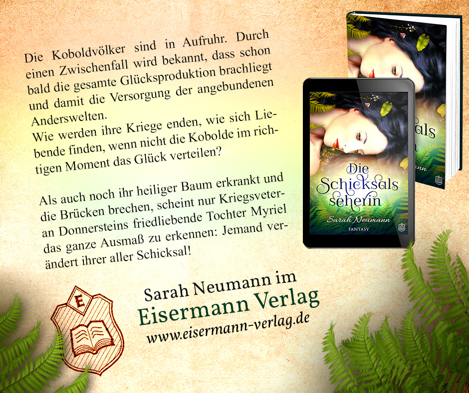 Web Banner Klappentext Fantasy Die Schicksalsseherin von Sarah Neumann im Eisermann Verlag