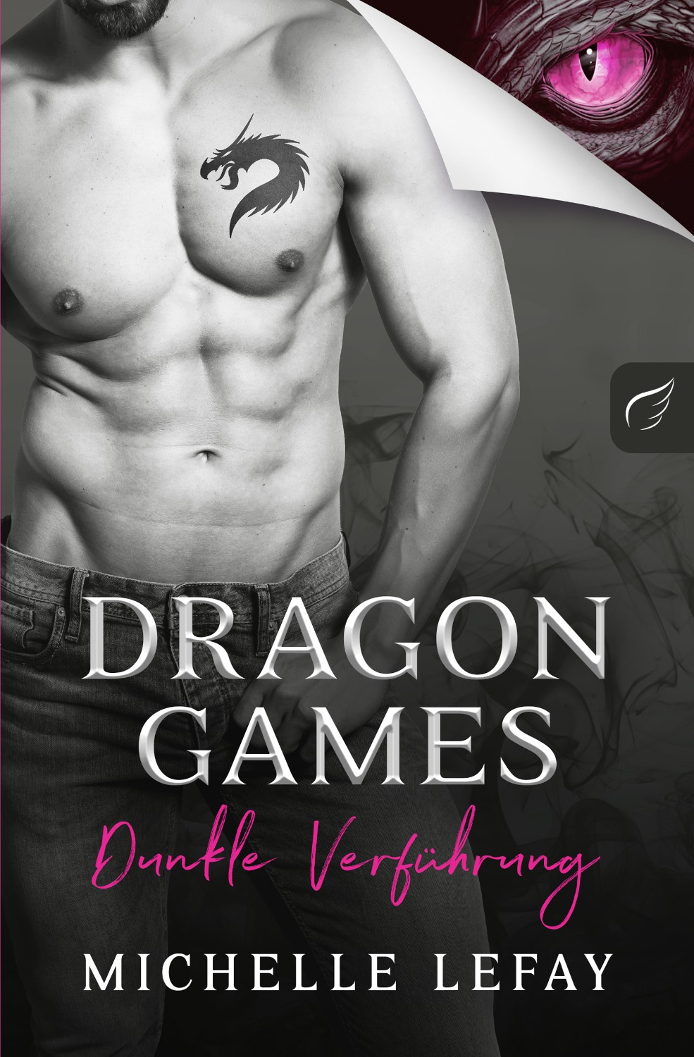 Buchcover Design Fantasy Dragon Games Dunkle Verführung von Michelle Lefay