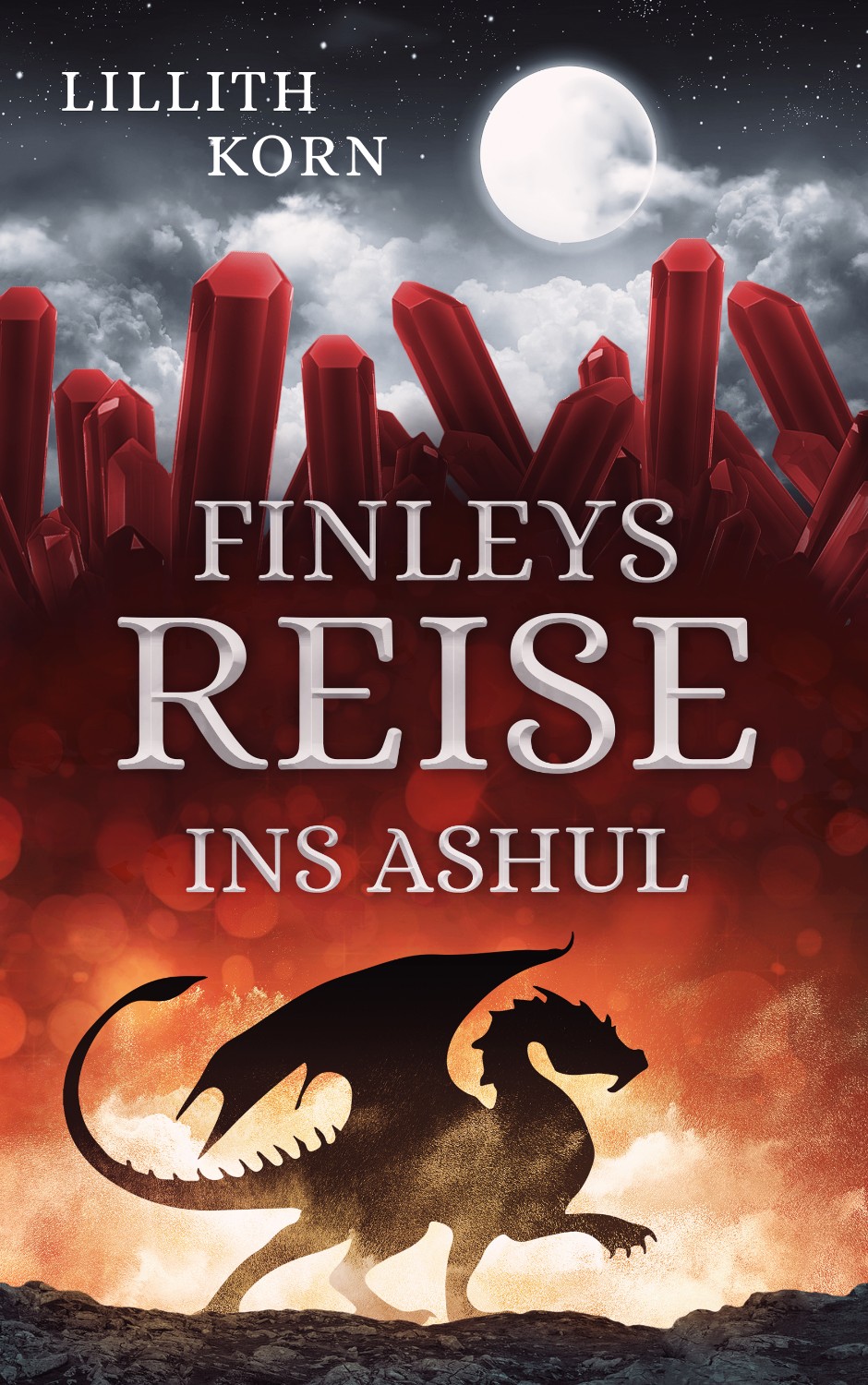 Buchcover Design Fantasy Finleys Reise ins Ashul von Lillith Korn