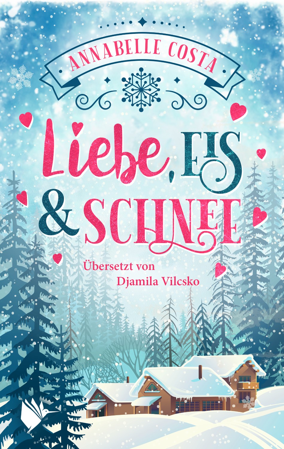 Buchcover Design Liebesroman Liebe, Eis & Schnee von Annabelle Costa