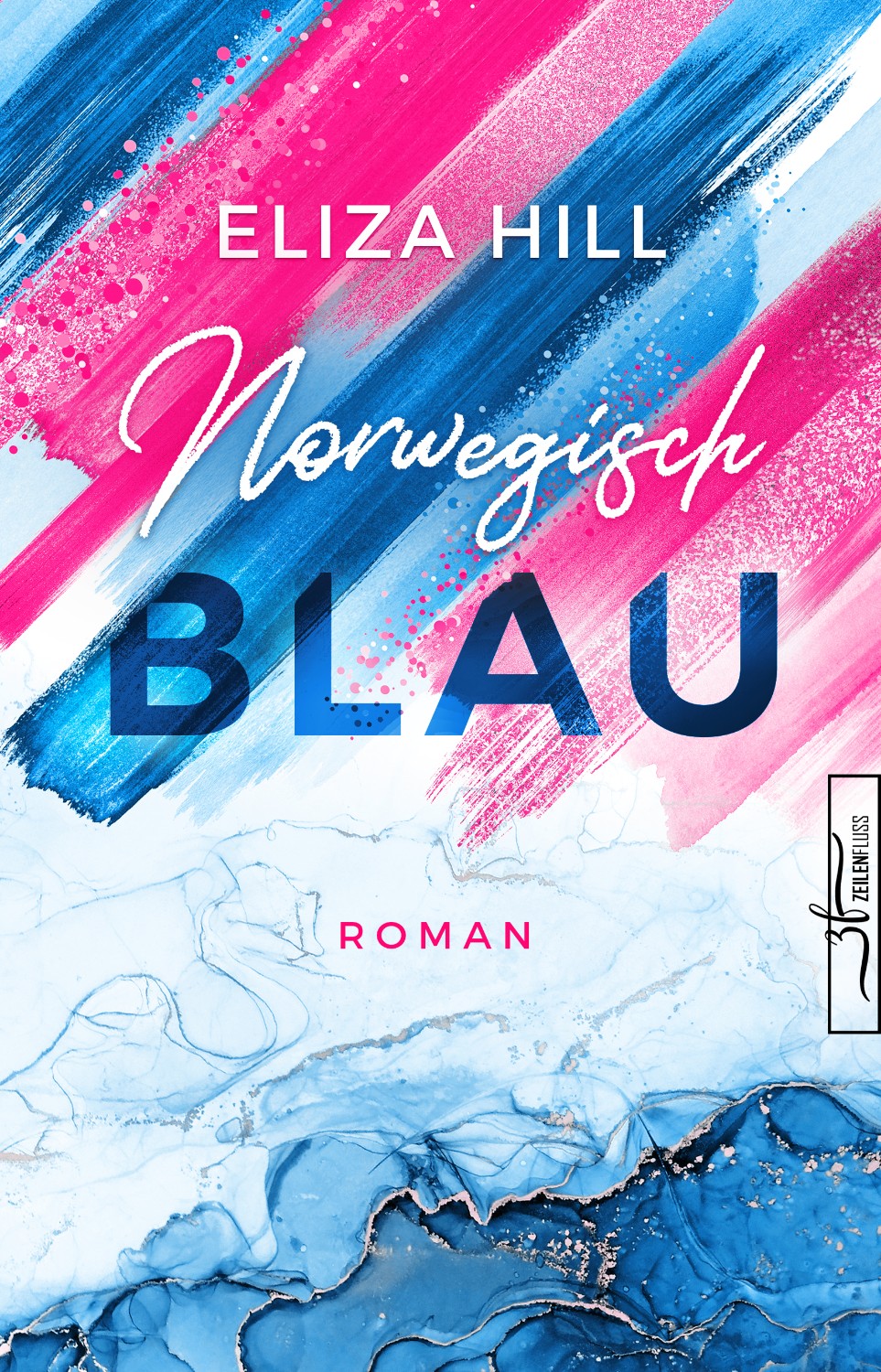 Buchcover Design Liebesroman Norwegisch Blau von Eliza Hill