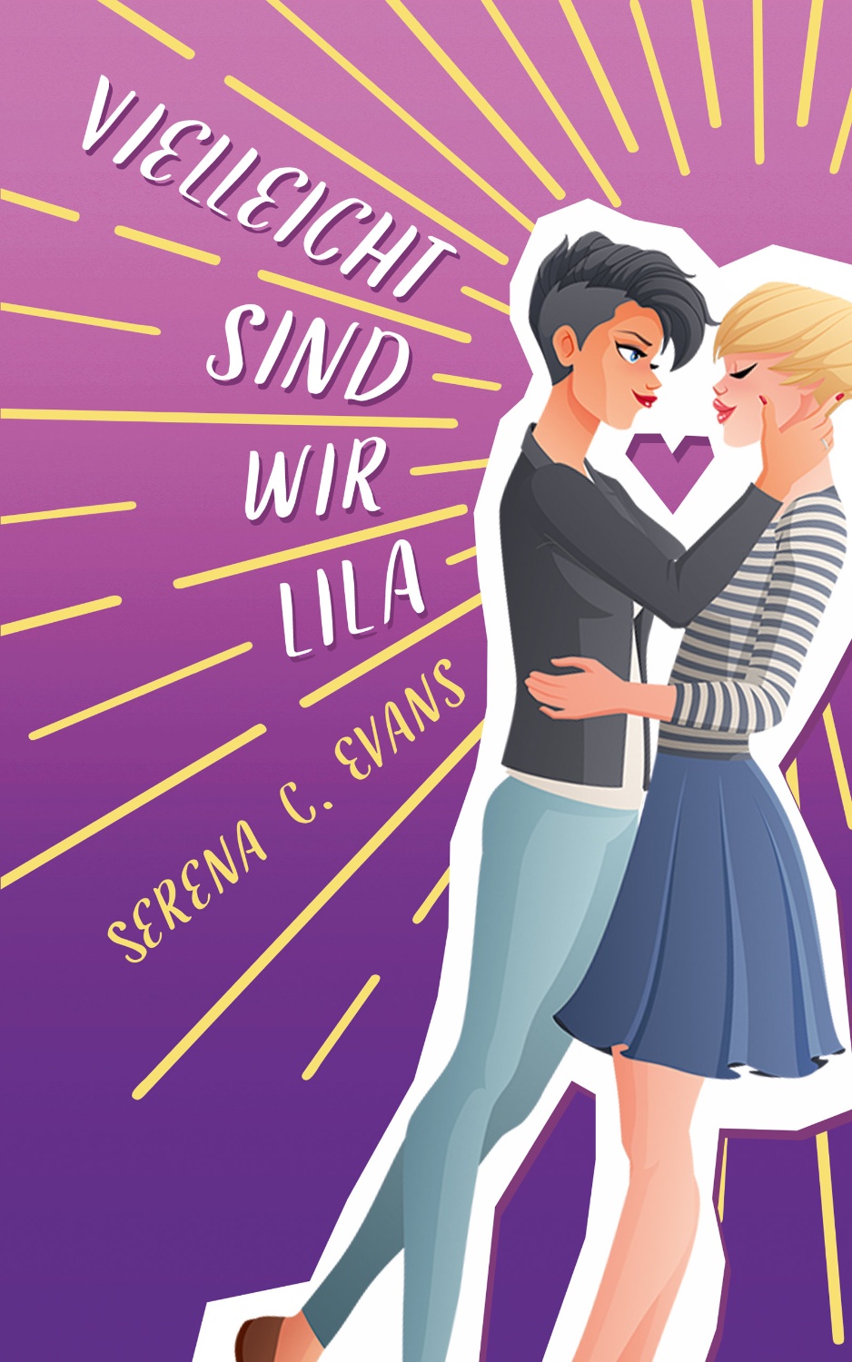 Buchcover Design LGBTQI+ Vielleicht sind wir Lila von Serena C. Evans